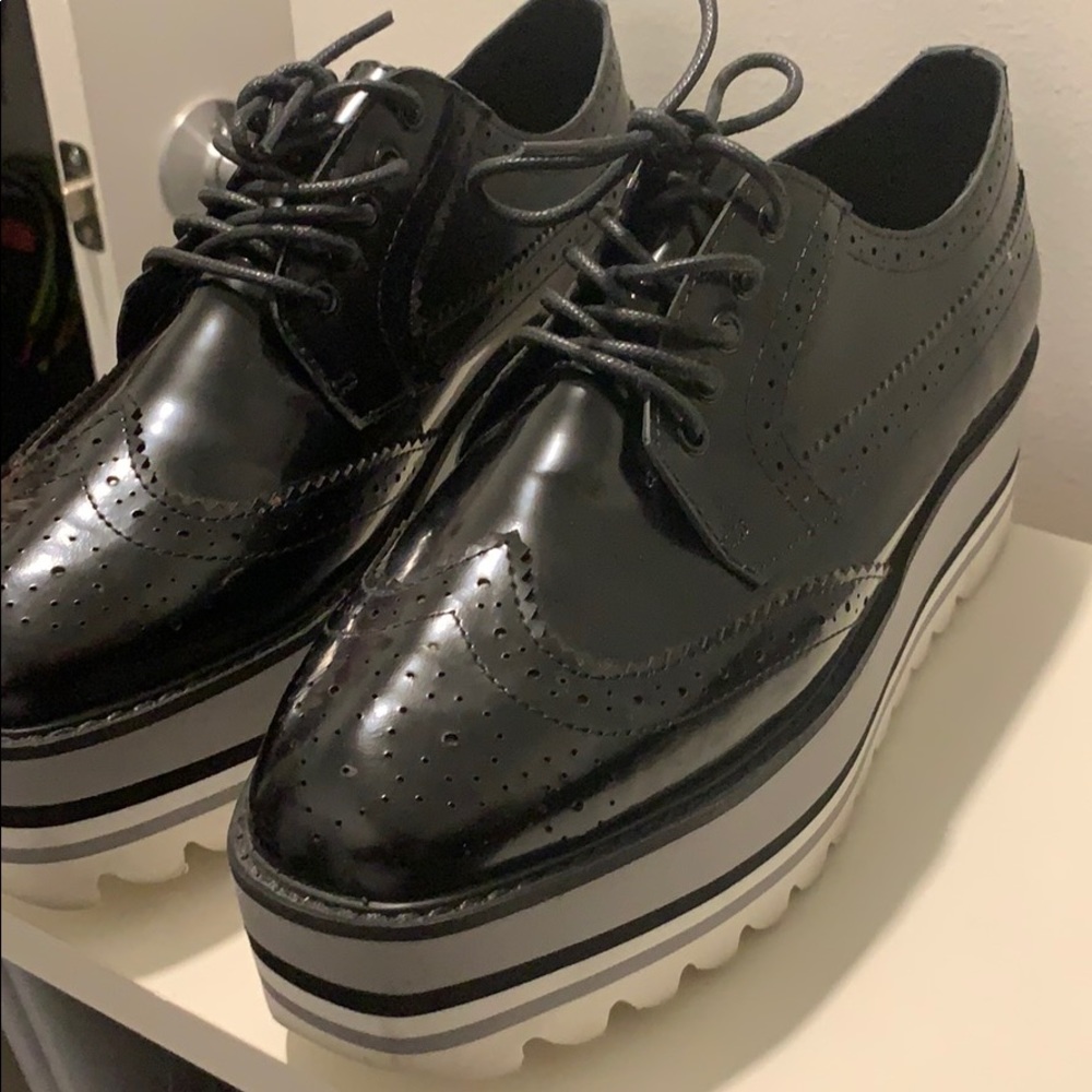 JC platform oxford shoes